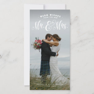 Festividades cartão de foto de férias para recém-casados