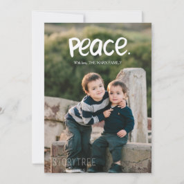Festividades Cartão de Foto de Férias | Paz
