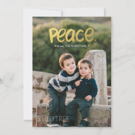 Festividades Cartão de Foto de Férias | Paz