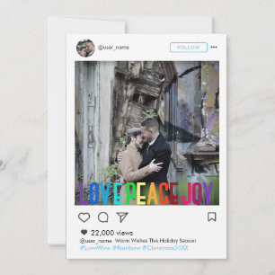 Festividades Cartão de Foto de Moldura Insta Férias Arco-íris