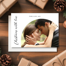 Festividades Cartão de Foto de Natal com Amor para Casal