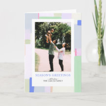 Cartão de Foto de Natal com Pastéis Artísticos Fer