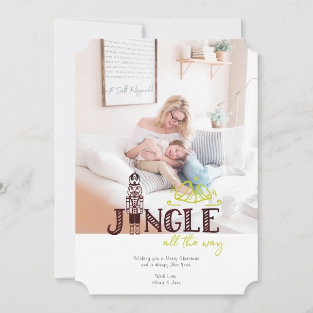 Festividades Cartão de Foto de Natal do Quebra-Nozes (Frente)