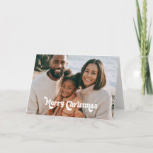 Cartão de Foto de Natal Feliz para a Família