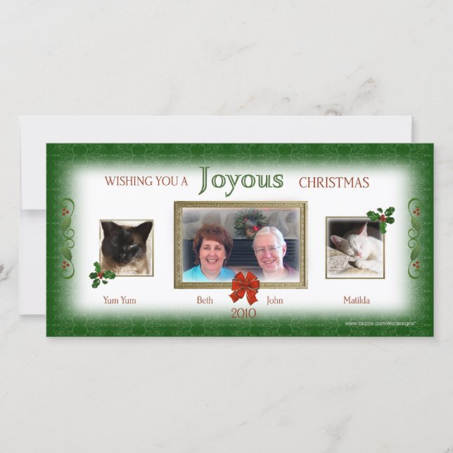 Festividades Cartão de Foto de Natal Juntos (Frente)