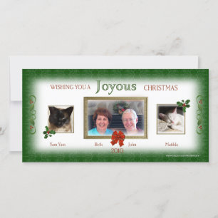 Festividades Cartão de Foto de Natal Juntos