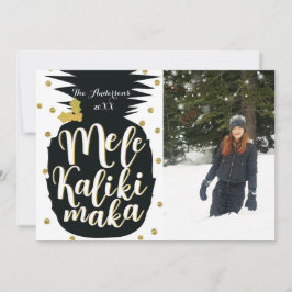 Festividades Cartão de Foto de Natal Mele Kalikimaka Abacaxi