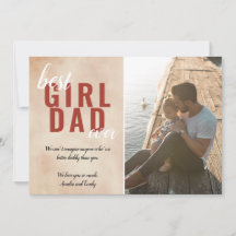 Cartão de Foto do Dia dos Pais em Aquarela para a 