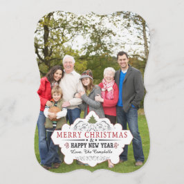 Festividades Cartão de Foto em Forma Curva Antiga