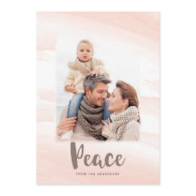 Cartão de Foto PEACE com Lavagem de Aquarela Moder