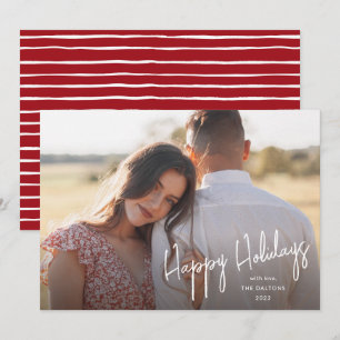 Festividades Cartão de Foto Simples com Letreiro de Boas Festas