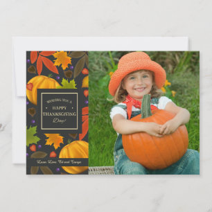 Festividades Cartão de Fotos com Desejos de Ação de Graças (Pre
