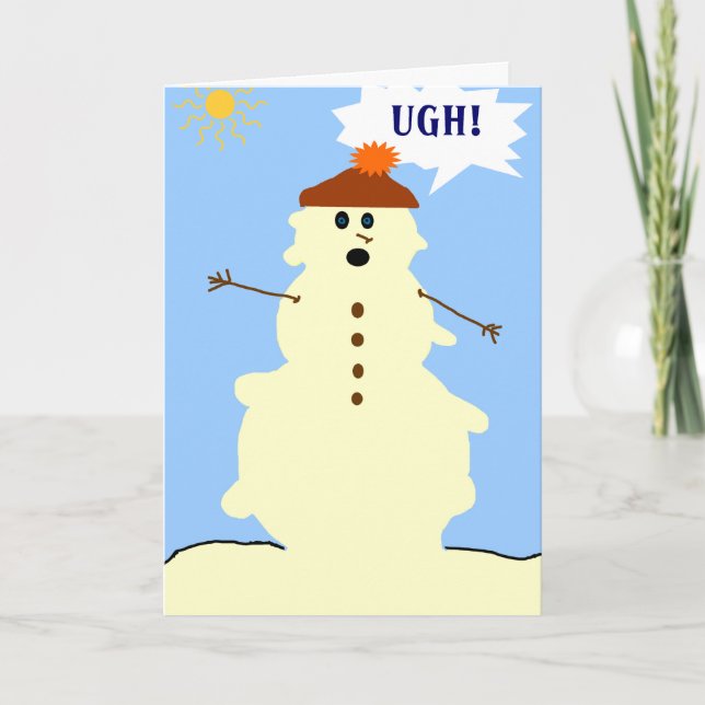 Festividades cartão de fusão de boneco de neve (Frente)