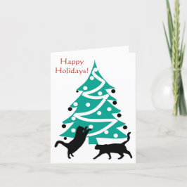 Festividades Cartão de gato "Rockin' Around the Christmas Tree"