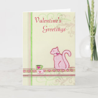 Festividades Cartão de gato V-Day