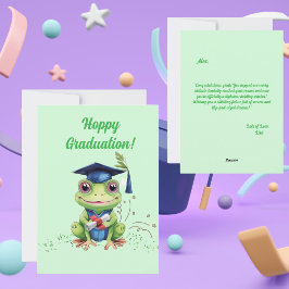 Festividades Cartão de Graduação de Sapo Engraçado