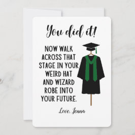 Festividades Cartão de Graduação Engraçado Personalizado de Rob