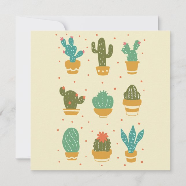 FESTIVIDADES CARTÃO DE GREETING DE SUCCULENTES (Frente)