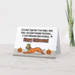 Festividades Cartão de Halloween - Caos Maluco do Franken‑Pup
