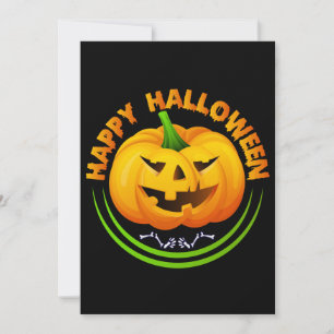 Festividades Cartão de Halloween Divertido Feliz Abóbora Assust