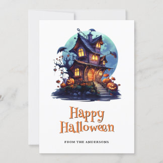 Festividades Cartão de Halloween do Fantasma da Casa Assombrada
