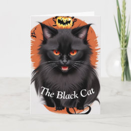 Festividades Cartão de Halloween do Gato Preto