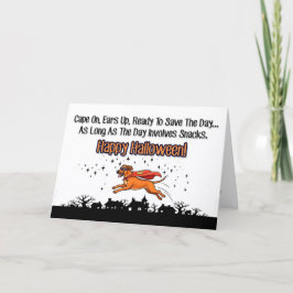 Festividades Cartão de Halloween do Super Cachorro – Cape On, E