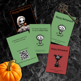 Festividades Cartão de Halloween Feliz de Monstro Quirky