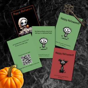 Festividades Cartão de Halloween Feliz de Monstro Quirky