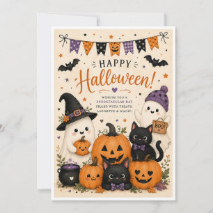 Festividades Cartão de Halloween Fofo