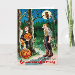 Festividades Cartão de Halloween Retro Jack o' Lanterna