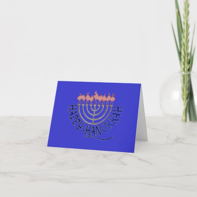 Festividades Cartão de Hanukkah (Frente)