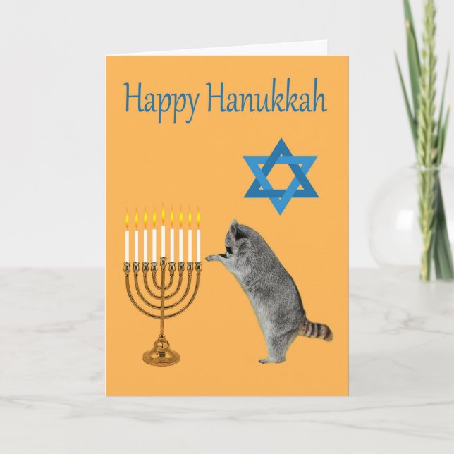 Festividades Cartão de Hanukkah (Frente)