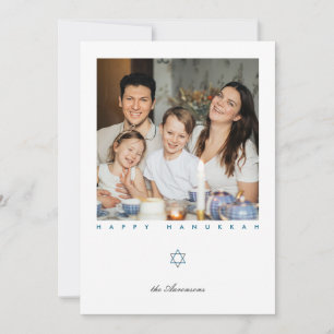 Festividades Cartão de Hanukkah com Foto da Estrela de Davi