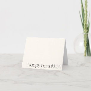 Festividades Cartão de Hanukkah Preto e Branco Moderno Mínimo P