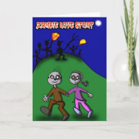 Cartão de História de Amor Zombie