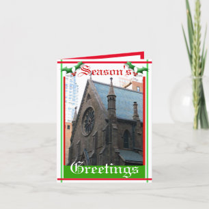 Festividades Cartão de Igreja Brick Envelhecido