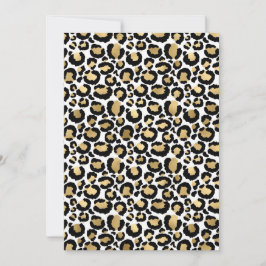 Festividades Cartão de impressão Dourado, branco e preto-leopar