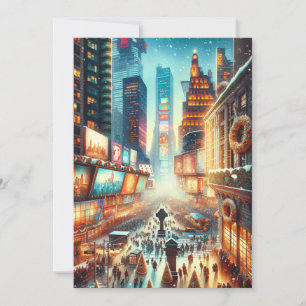 Festividades Cartão de Inverno da Times Square. Natal