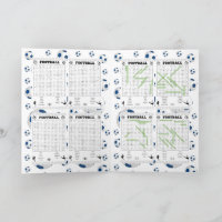 Cartão de jogos de busca de palavras de futebol