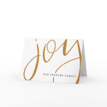 Cartão de Joy com Letra Mão