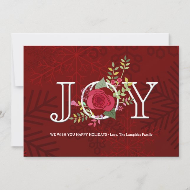 Festividades Cartão de Joy Feriado (Frente)