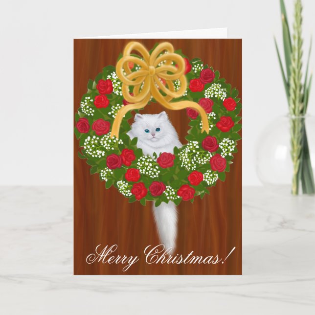 Festividades Cartão de Kitten Natal (Frente)