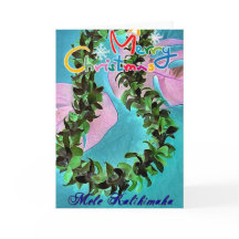 Cartão de lei de Natal do Havaí