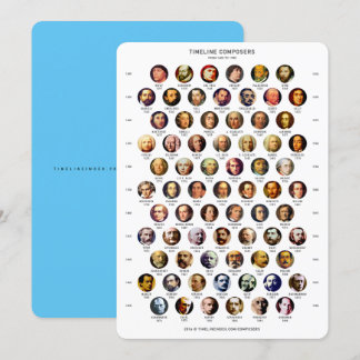 Festividades Cartão de Linha Cronológica dos Compositores