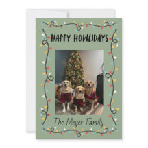 Cartão de Luzes de Natal Happy Howlidays
