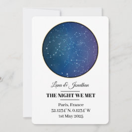 Festividades Cartão de Mapa Personalizado - Céu Noturno Persona