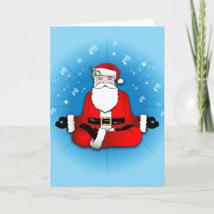 Festividades Cartão de Meditação do Papai Noel