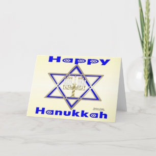 Festividades Cartão de Menorrah Hanukkah da estrela de David