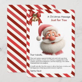 Festividades Cartão de Mensagem de Natal do Papai Noel para Cri